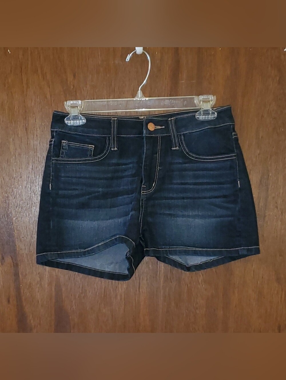 Daytrip Dark Blue Lynx High Rise Denim Jean Shorts Sz 27